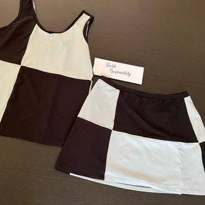 Light Mint Green & Black Tennis SKIRT